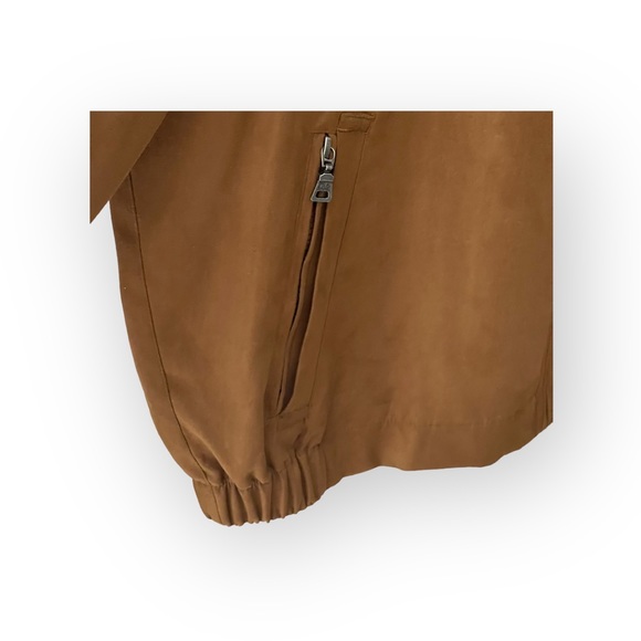 new Jos A Bank 𖤐 Traditional Fit Microsuede Bomber Jacket 𖤐 Cognac 𖤐 Medium - Picture 6 of 17